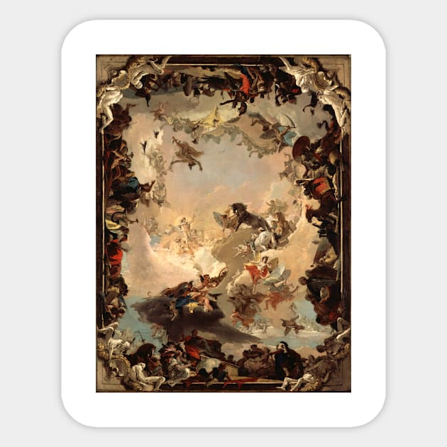 Giovanni Battista Tiepolo Allegory of the Planets and Continents Sticker by pdpress